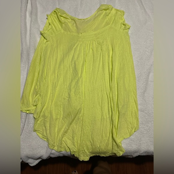 Free People Tops - Free People Neon Yellow Blouse